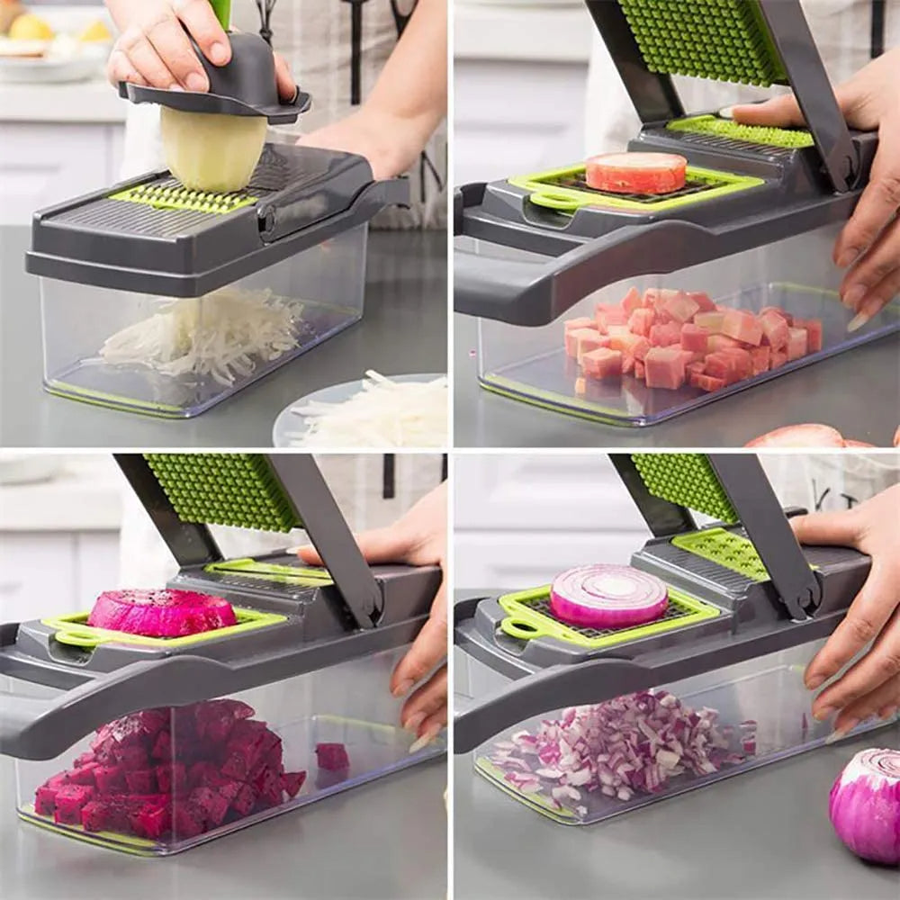 12 in 1 Vegetable Cutter Slicer Chopper with Basket